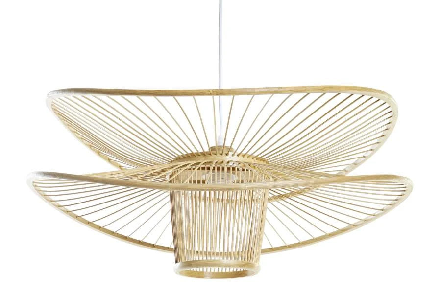 LAMPARA TECHO BAMBU 60X60X28 NATURAL NATURAL