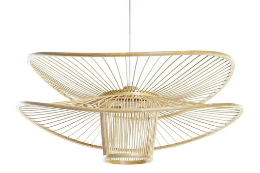LAMPARA TECHO BAMBU 60X60X28 NATURAL NATURAL