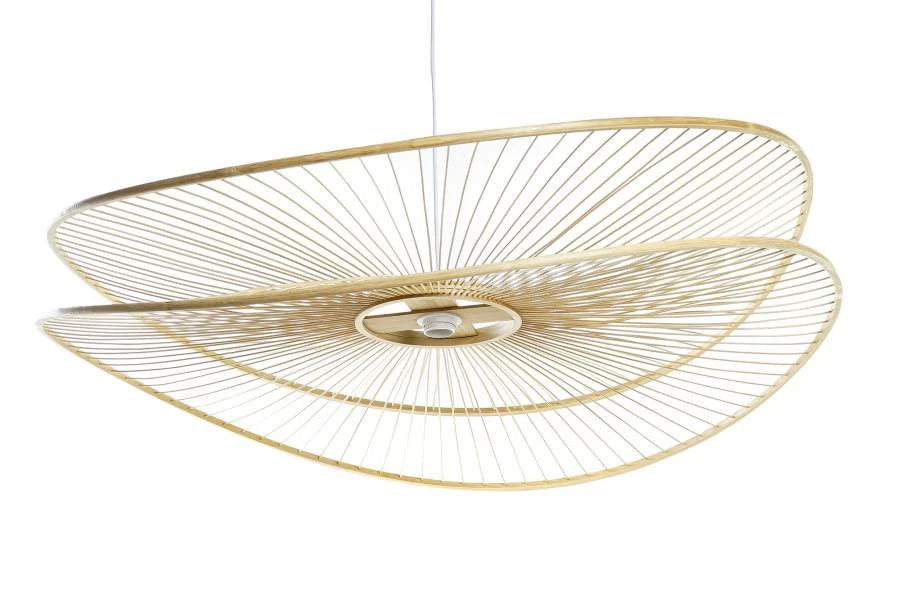 LAMPARA TECHO BAMBU 100X100X25 NATURAL NATURAL