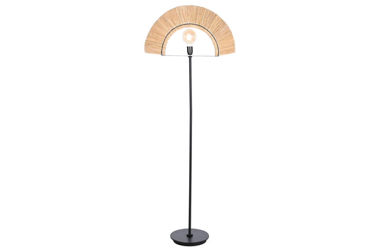 LAMPARA PIE YUTE HIERRO 56X26X152 NATURAL
