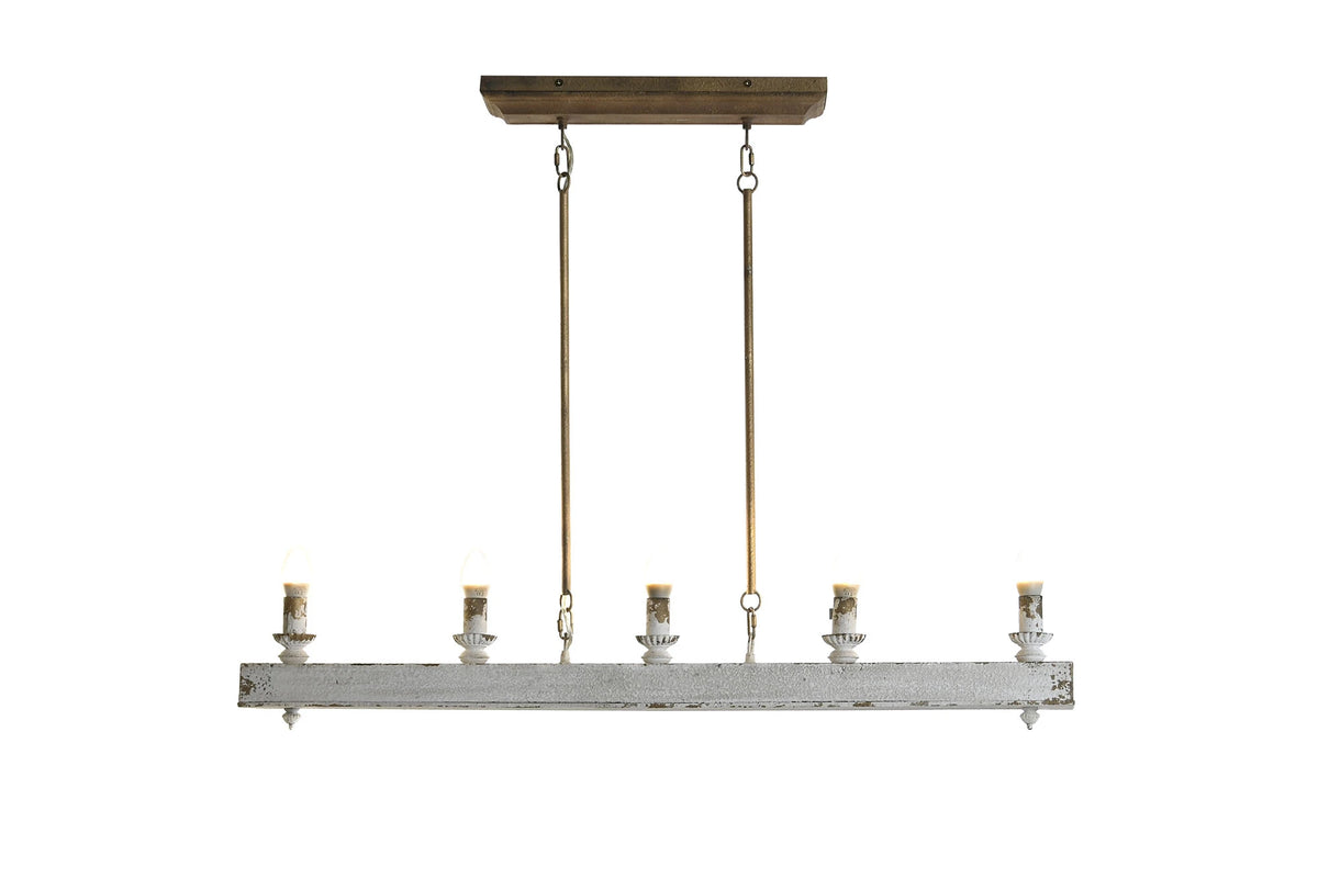LAMPARA TECHO ABETO METAL 111,5X12X83 ENVEJECIDO