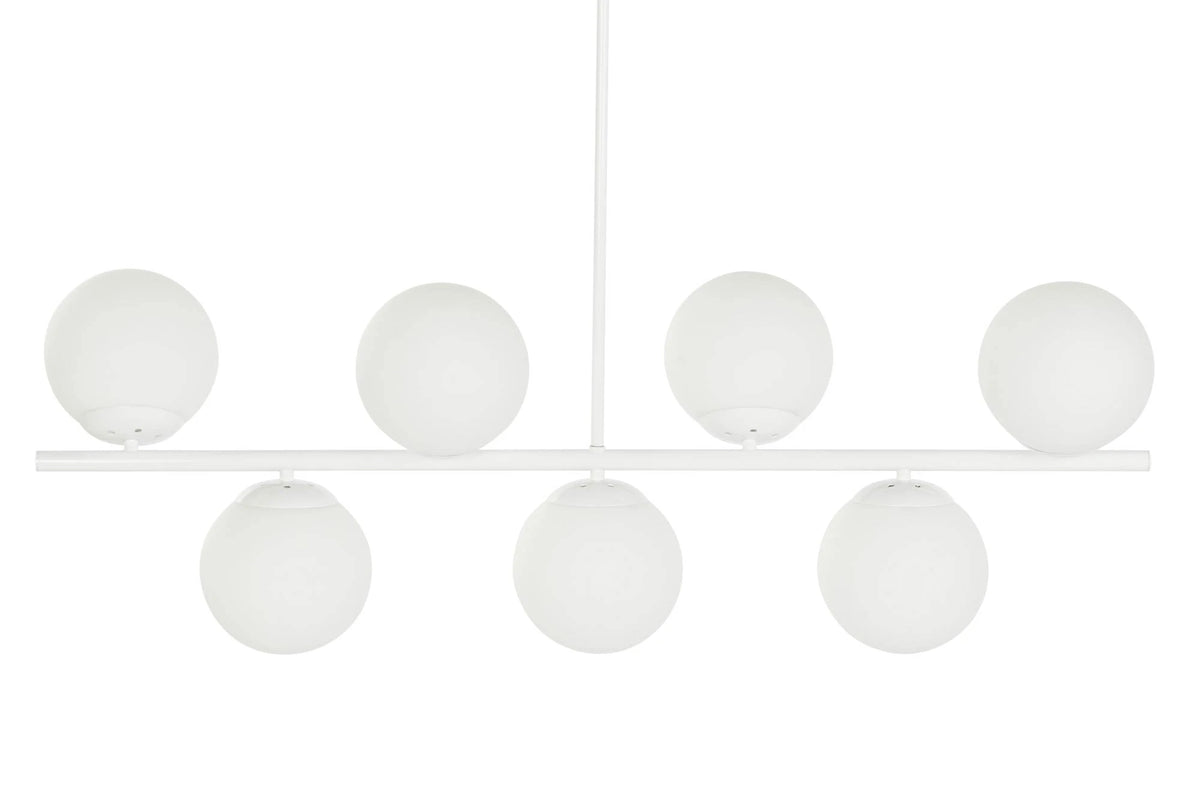 LAMPARA TECHO METAL CRISTAL 98X21X22 BOLAS BLANCO