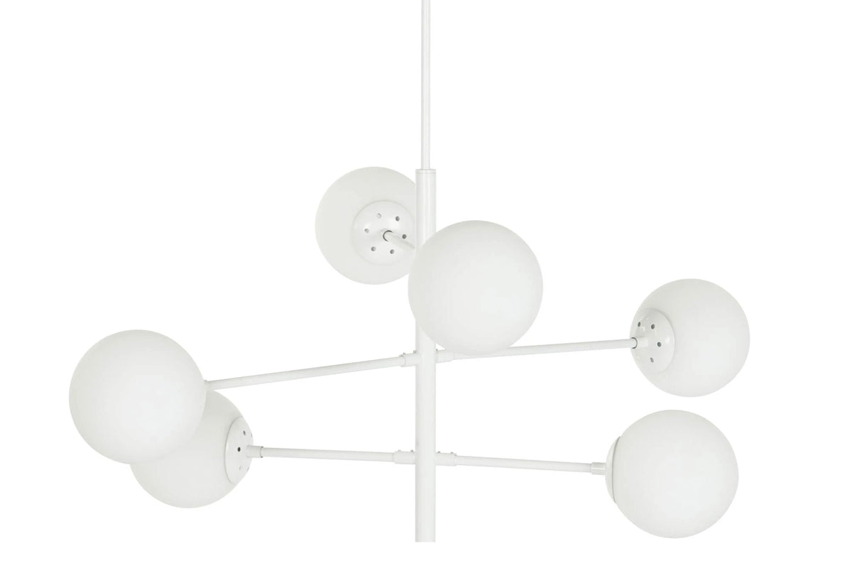 LAMPARA TECHO METAL CRISTAL 96X73X50 BOLAS BLANCO
