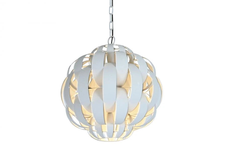 LAMPARA TECHO METAL 50X50X53 RUGOSO BEIGE