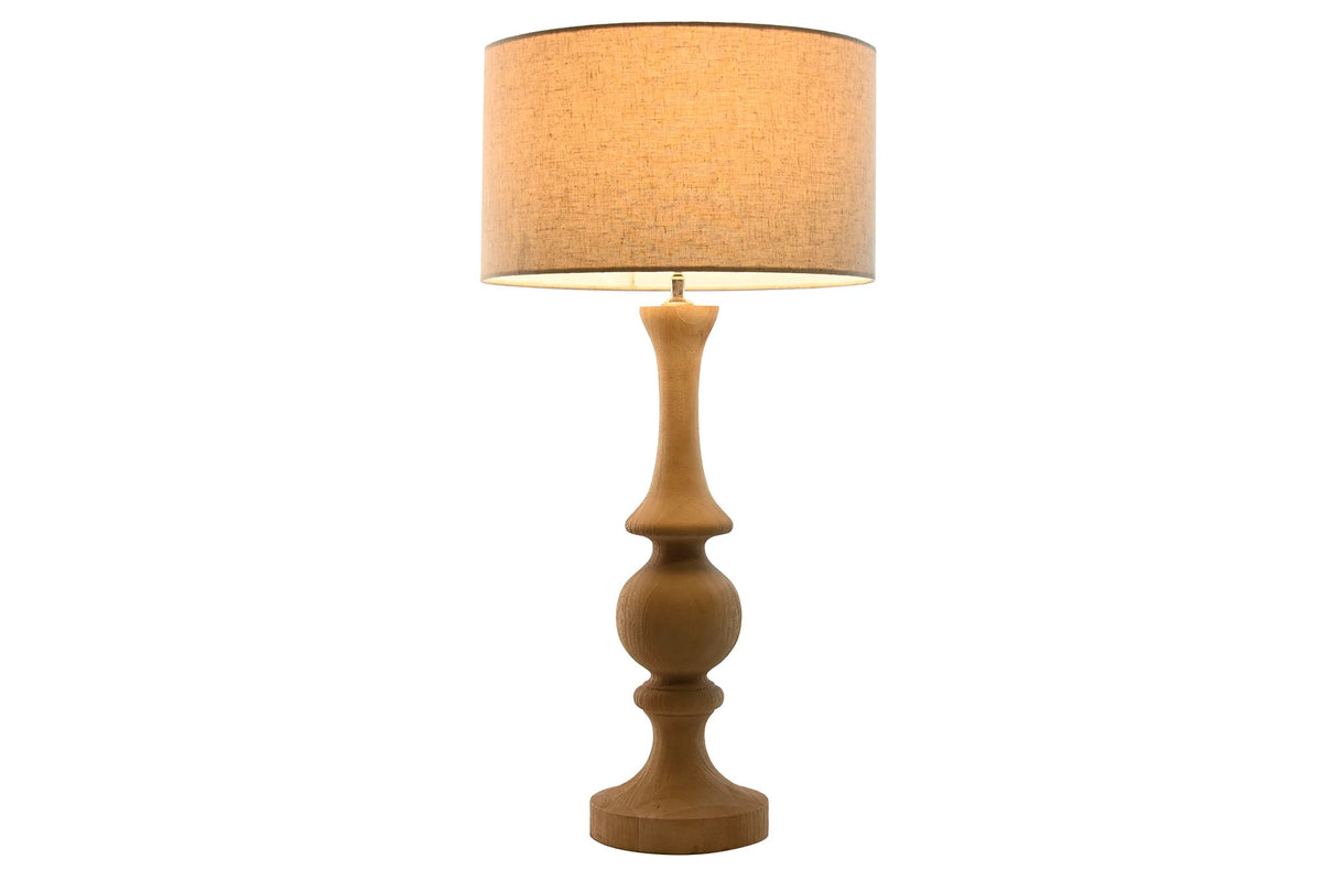 LAMPARA SOBREMESA MANGO ALGODON 40X40X78 NATURAL