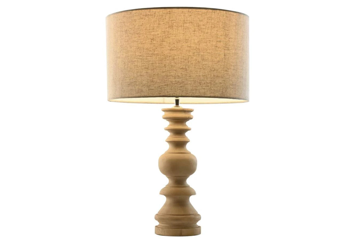 LAMPARA SOBREMESA MANGO ALGODON 40X40X60 NATURAL