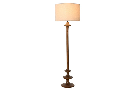 LAMPARA PIE MANGO ALGODON 50X50X170