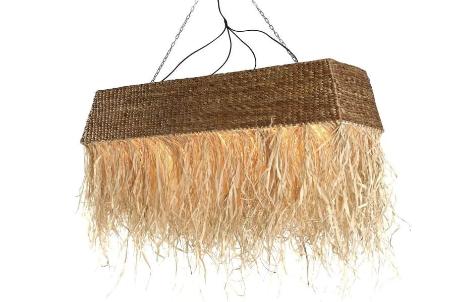 LAMPARA TECHO FIBRAS NATURALES 138X26X33