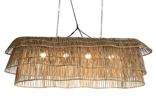 LAMPARA TECHO FIBRAS NATURALES 135X40X50