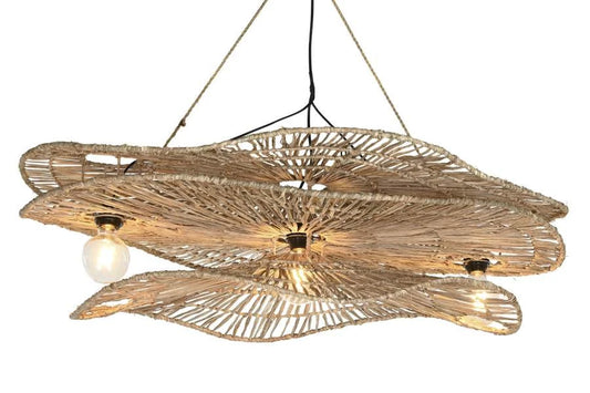 LAMPARA TECHO FIBRAS NATURALES 112X50X29