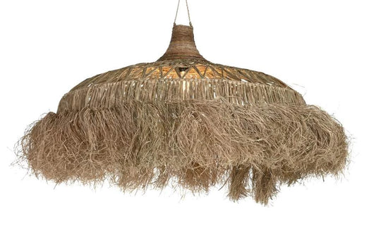 LAMPARA TECHO FIBRAS NATURALES 100X100X40