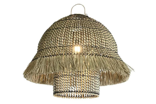 LAMPARA TECHO FIBRAS NATURALES 74X57X65