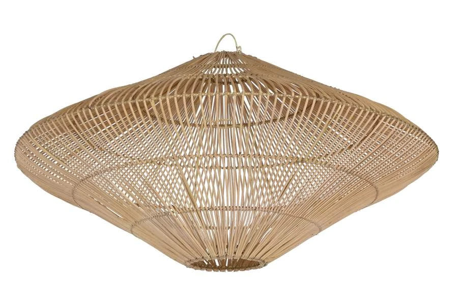 PANTALLA BAMBU 80X80X40 HECHO A MANO NATURAL