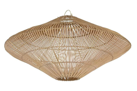 PANTALLA BAMBU 80X80X40 HECHO A MANO NATURAL