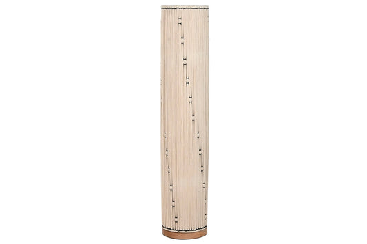 LAMPARA PIE ALGODON RAFIA 25X25X125 NUDO NATURAL