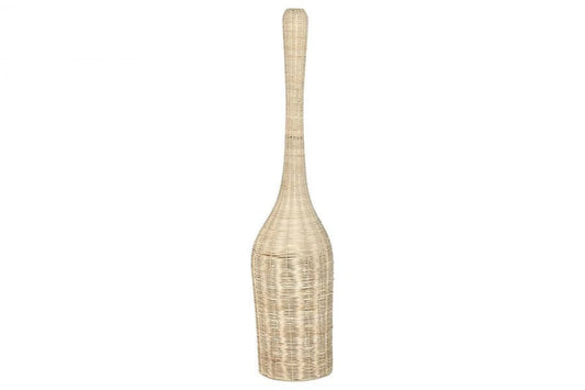 LAMPARA PIE RATAN HIERRO 25X25X125 NATURAL
