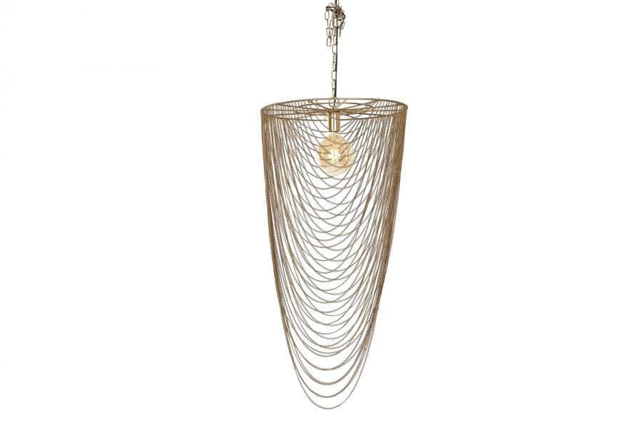 LAMPARA TECHO HIERRO 46X46X98 CADENAS ENVEJECIDO