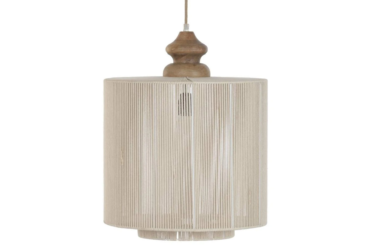 LAMPARA TECHO ALGODON MANGO 40X40X53 NATURAL