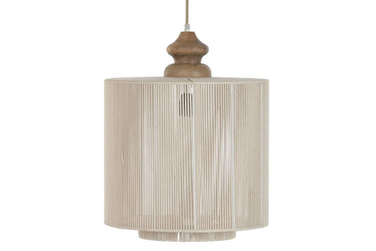 LAMPARA TECHO ALGODON MANGO 40X40X53 NATURAL