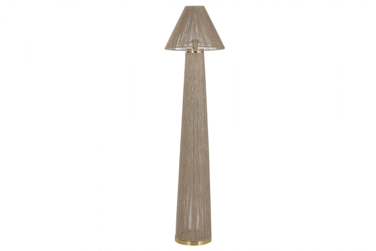 LAMPARA PIE RATAN 40X40X157 MARRON