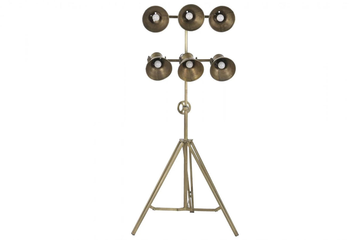 LAMPARA PIE METAL 60X20X176 FOCO DORADO