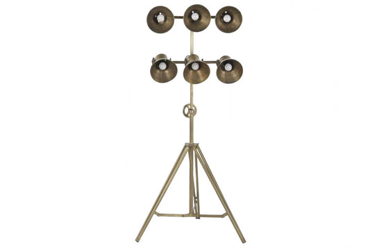 LAMPARA PIE METAL 60X20X176 FOCO DORADO