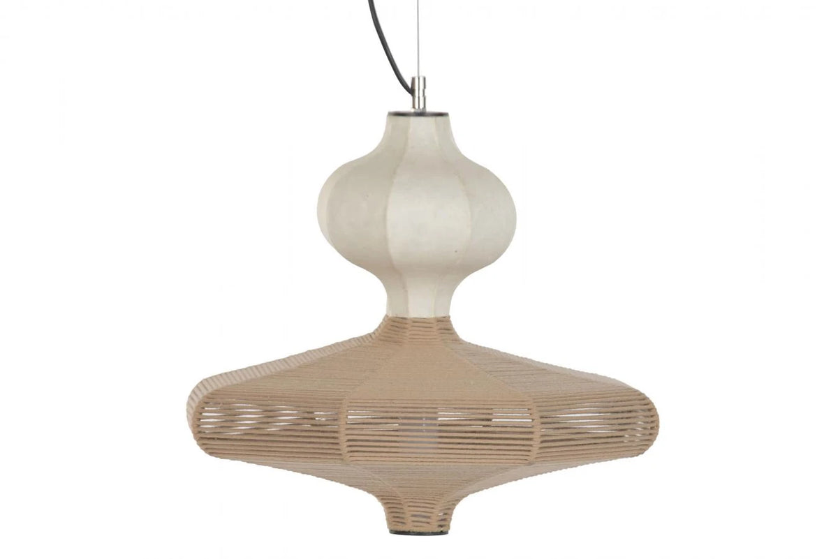 LAMPARA TECHO PAPEL ACERO 50X50X40,6 LED NATURAL