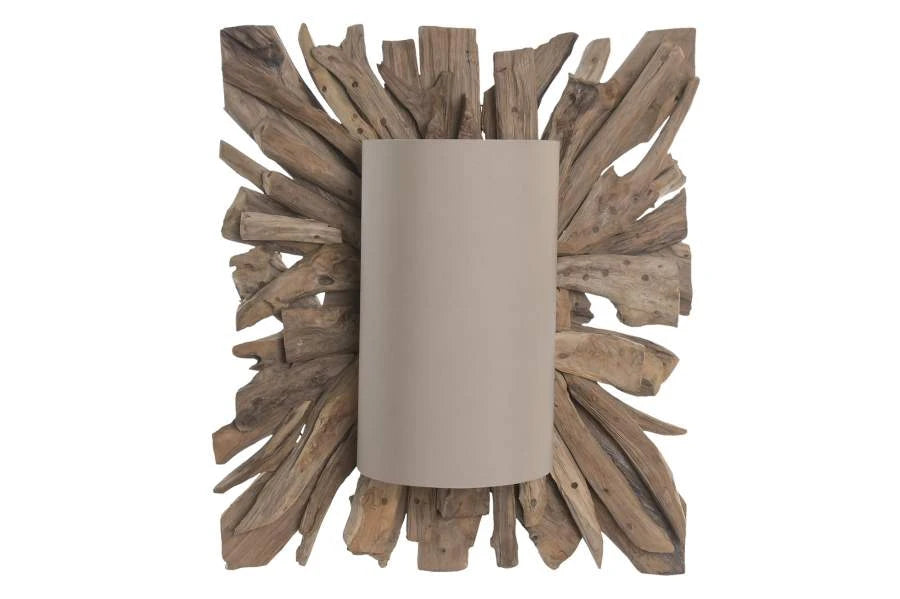 LAMPARA APLIQUE RAIZ DE TECA RECICLADA 60X25X71,5