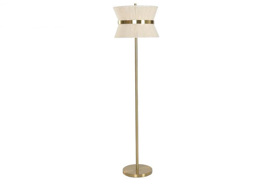 LAMPARA PIE METAL HILO 40X40X157 DORADO