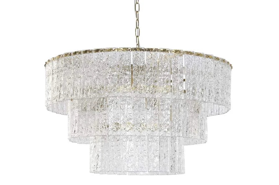 LAMPARA TECHO CRISTAL METAL 80X80X40 TRANSPARENTE