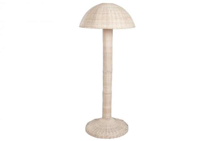 LAMPARA PIE RATAN 60X60X143