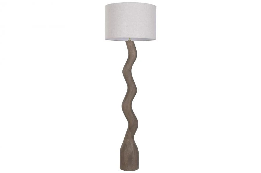 LAMPARA PIE MANGO 50X50X166 MARRON