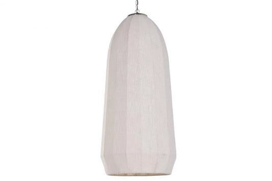 LAMPARA TECHO ALGODON HIERRO 55X55X120 NATURAL