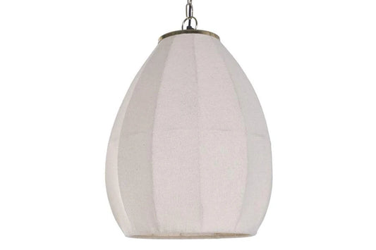 LAMPARA TECHO ALGODON HIERRO 37X37X50 NATURAL