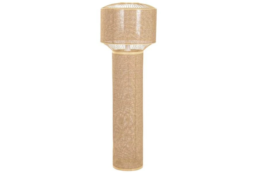 LAMPARA PIE BAMBU RATAN 46X46X140 NATURAL MARRON