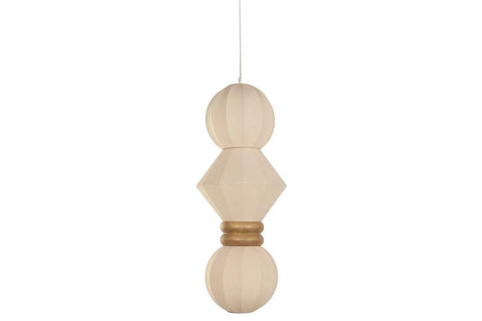 LAMPARA TECHO FIBRA 43X43X112 BOLAS BLANCO