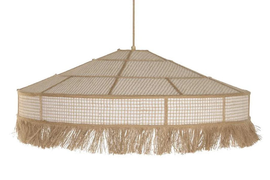 LAMPARA TECHO FIBRA 80X80X110 FLECOS NATURAL