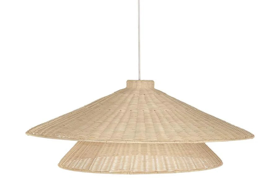LAMPARA TECHO RATAN 80X80X120 NATURAL MARRON