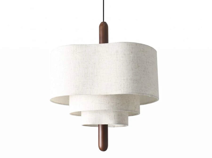 LAMPARA TECHO POLIESTER MADERA 46X40X55 CRUDO