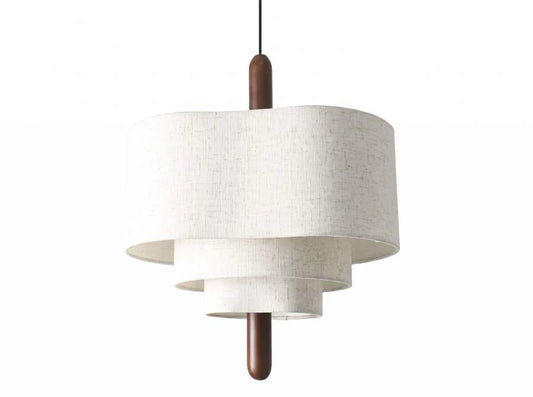 LAMPARA TECHO POLIESTER MADERA 46X40X55 CRUDO