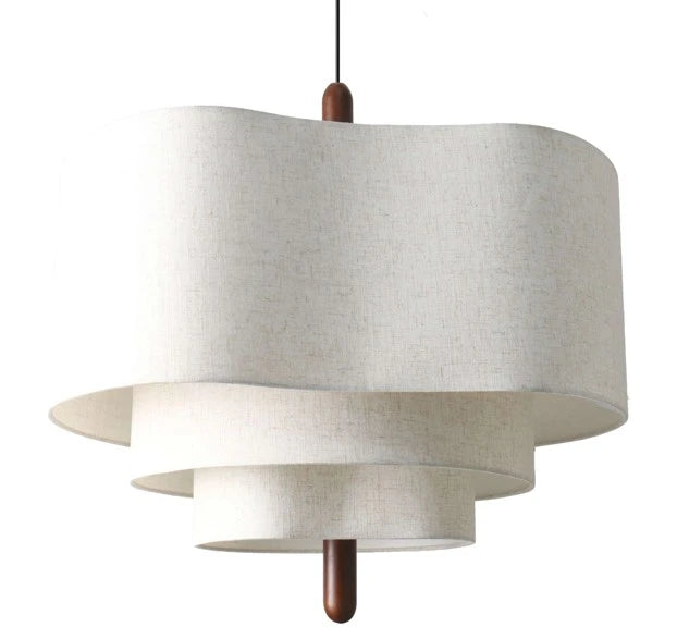 LAMPARA TECHO POLIESTER MADERA 70X61X69 CRUDO