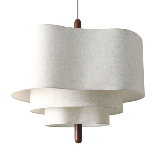 LAMPARA TECHO POLIESTER MADERA 70X61X69 CRUDO
