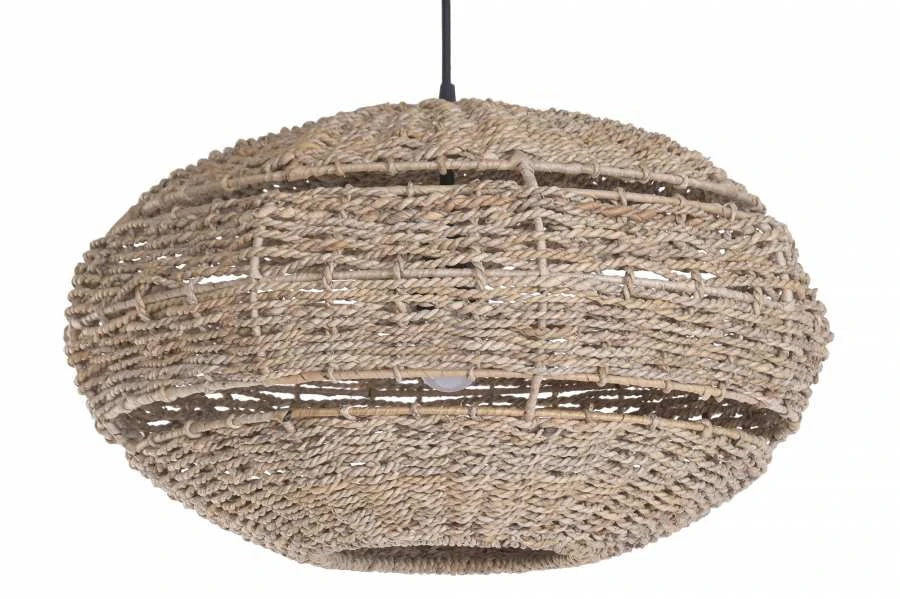 LAMPARA TECHO FIBRA RATAN 40X40X40