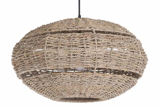 LAMPARA TECHO FIBRA RATAN 40X40X40