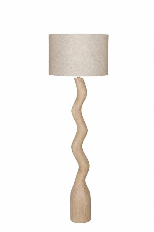 LAMPARA PIE MANGO 50X50X166 MARRON
