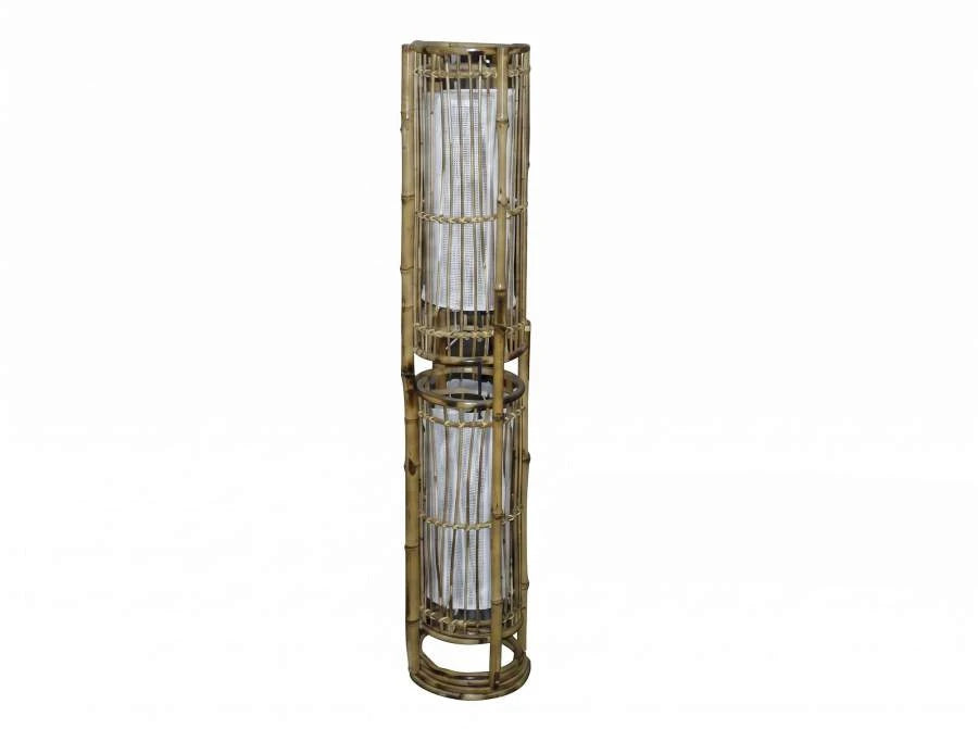 LAMPARA PIE BAMBU 20X20X150