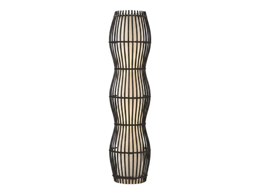 LAMPARA PIE BAMBU 37X37X176