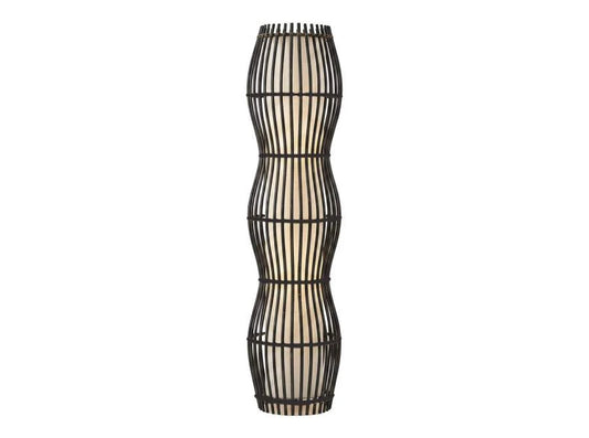 LAMPARA PIE BAMBU 37X37X176