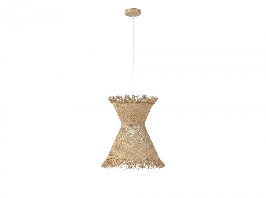 LAMPARA TECHO RAFIA 55X55X70