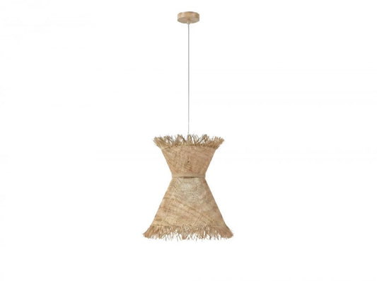 LAMPARA TECHO RAFIA 55X55X70